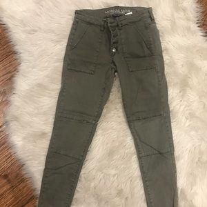 Army Green Jeggings - Super Stretch